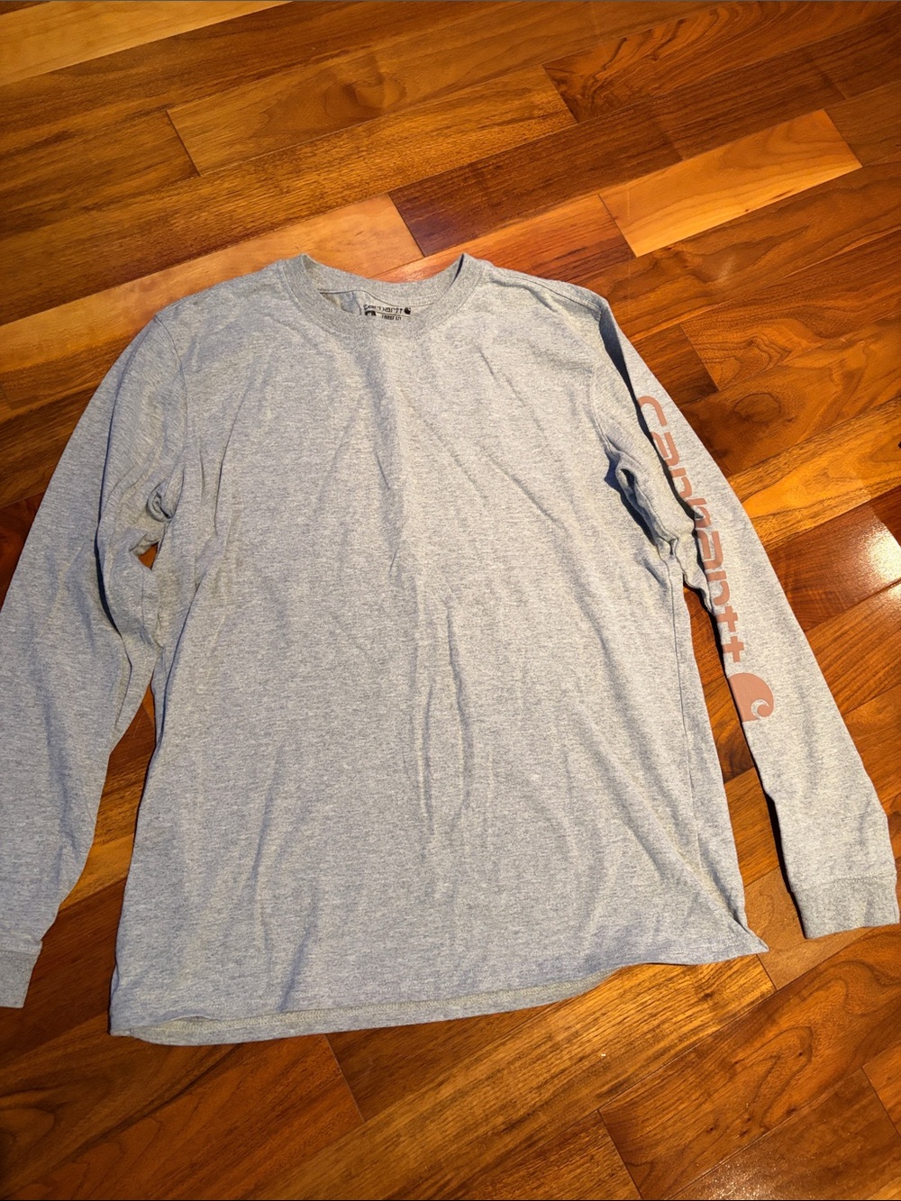 Carhartt Heather Gray Long Sleeve Logo Sleeve Tee
